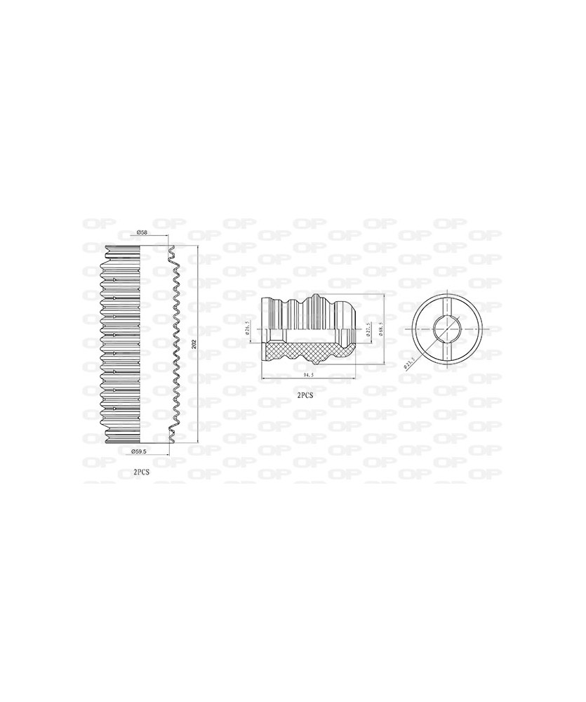 KIT PARAPOLVERE (2 TAMPONI + 2 CUFFIE)   ANTERIORE  X3