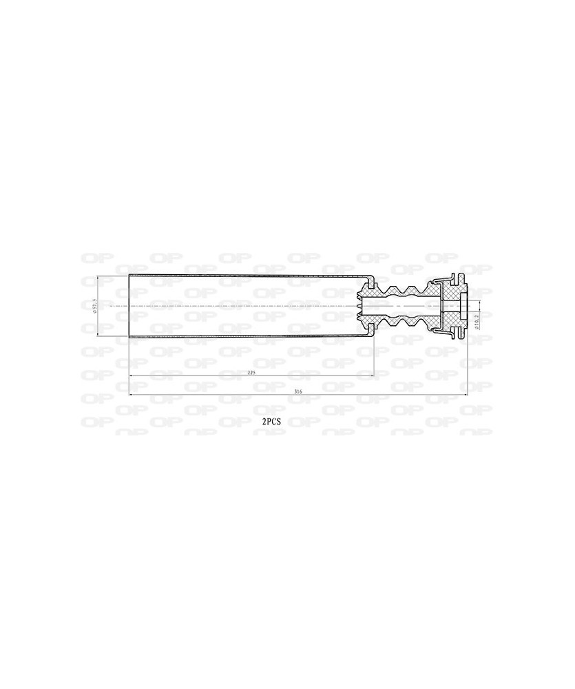 KIT PARAPOLVERE (2 TAMPONI) POSTERIORE    YARIS AYGO  C1