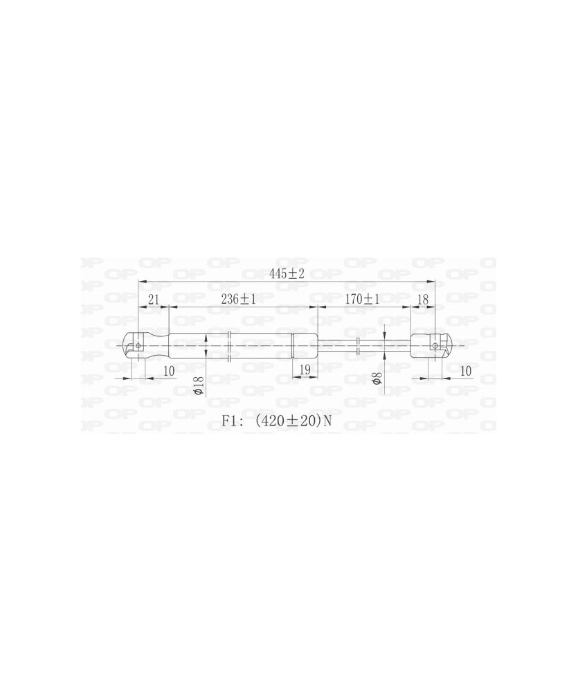 MOLLA A GAS BILATERALE PORTELLONE        POSTERIORE  CLIO III 05