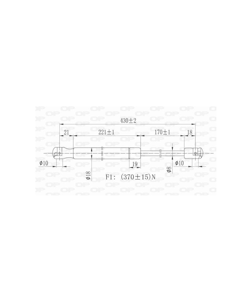 MOLLA A GAS BILATERALE PORTELLONE        POSTERIORE  YARIS 06