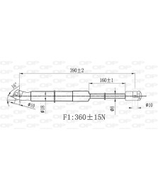 AMMORTIZZATORE COFANO  X TYPE