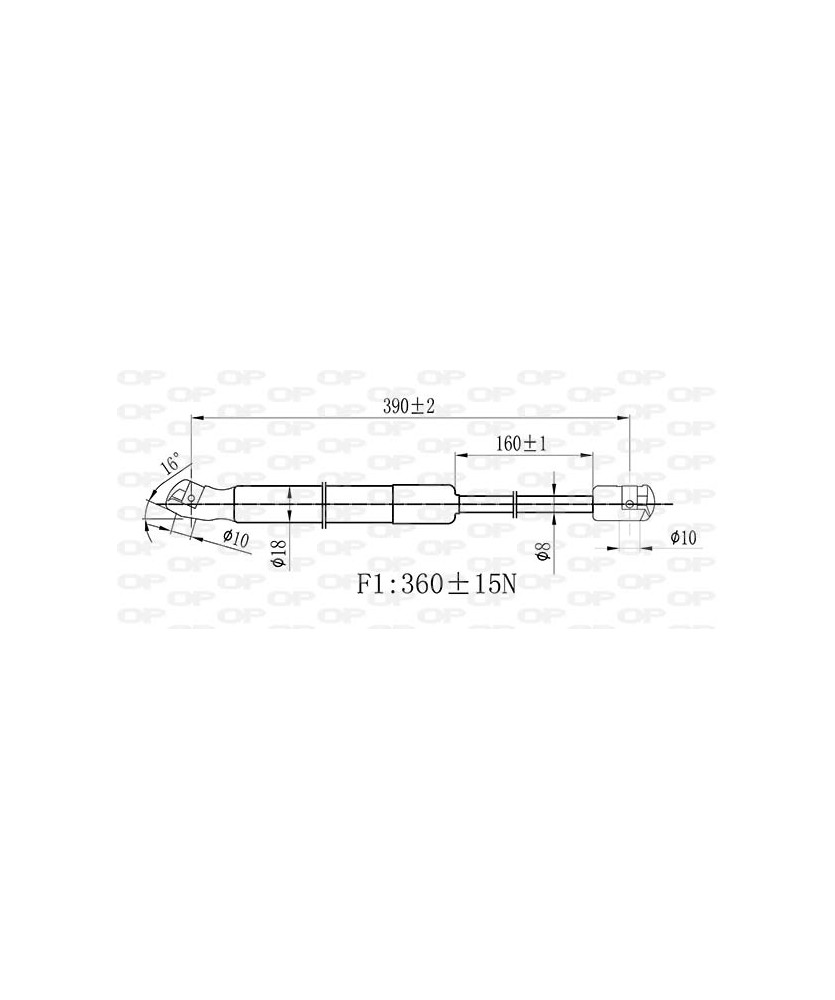 AMMORTIZZATORE COFANO  X TYPE