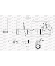 AMMORTIZZATORE ANTERIORE SX               PANDA VAN (169) 1.3 MJ