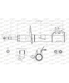 AMMORTIZZATORE ANTERIORE SX PANDA 4X4   (169) 1.3 DMTJ