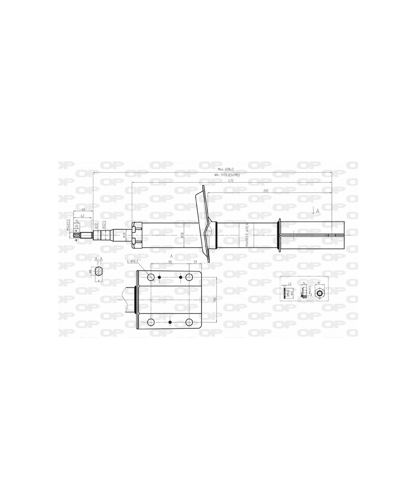 AMMORTIZZATORE ANTERIORE JUMPER Autobus (244  Z_)Furgonato(230) DUCATO