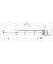 AMMORTIZZATORE POSTERIORE A GAS A6 C5   AVANT/PASSAT 1997---