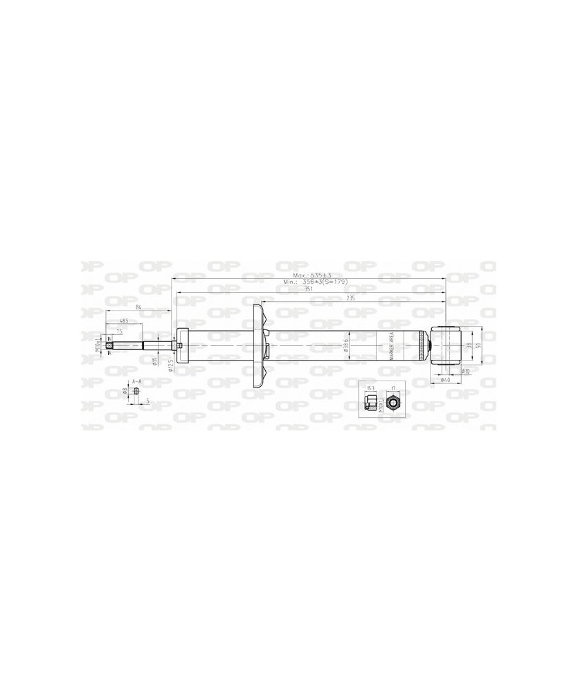 AMMORTIZZATORE POSTERIORE CORDOBA (6K1  IBIZA II (6K1)  : GOLF II (19E  1G1)