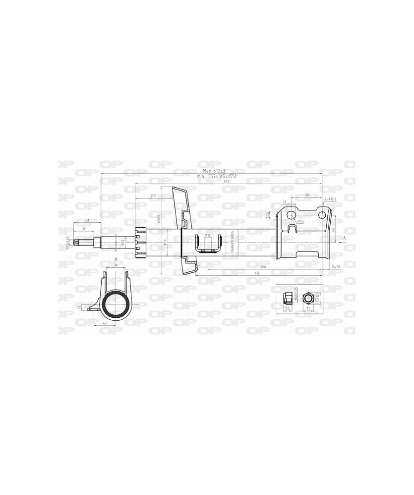 AMMORTIZZATORE ANTERIORE DX  ASTRA G