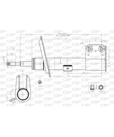 AMMORTIZZATORE ANTERIORE DX C4/307