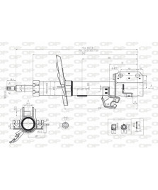 AMMORTIZZATORE NI MICRA 3 K12 1.0-1.2-   1.4 16V ANTERIORE SX