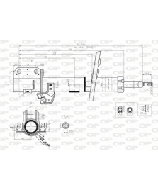 AMMORTIZZATORE NI MICRA 3 K12 1.0-1.2-   1.4 16V ANTERIORE DX