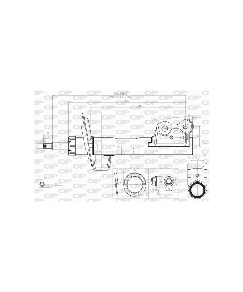 AMMORTIZZATORE ANTERIORE  CLASSE        A (W169)_ 04 12