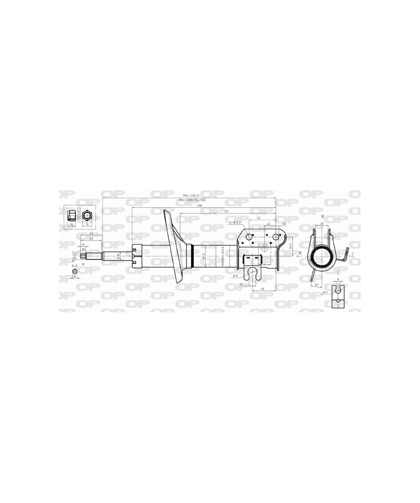 AMMORTIZZATORE DW MATIZ 0.8-1.0 /        LPG ANT SN