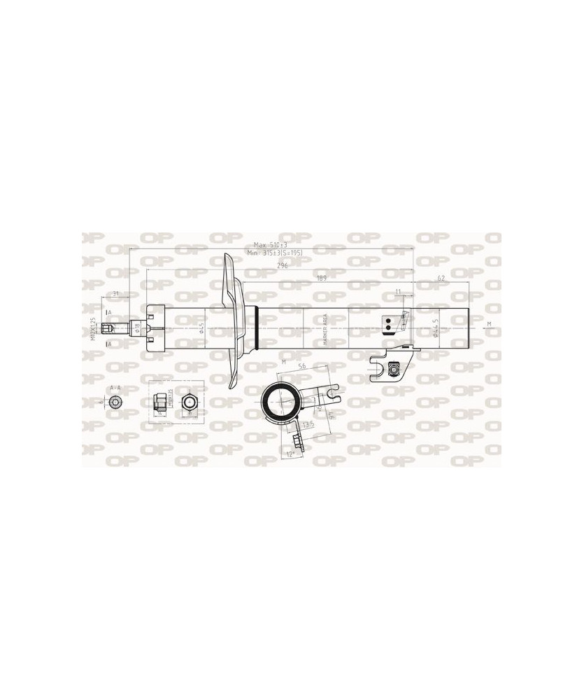 AMMORTIZZATORI ANT.DX C1 (PM_  PN_)  C1    PEUT: 107  108  : AYGO (_B1_