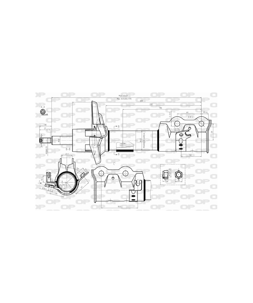 AMMORTIZZATORE ANT SX FO FIESTA VI 1.6