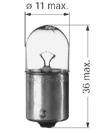 LAMPADA SEGNALAZIONE BA15S     24 VOLT    5 WATT