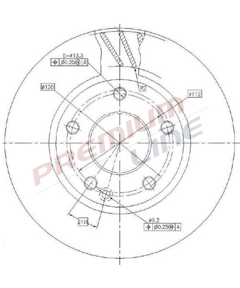 1PZ DISCO FRENO  CLASSE A(W168)  ANTERIORE VENTILATO