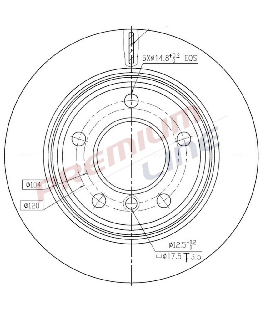 DISCO FRENO  SERIE 3(E36)(E46) DIAMET RO 276 POSTERIORE VENTILATO