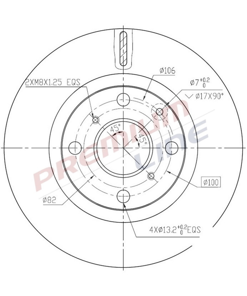 DISCO FRENO  CITR.C1 - PEUG.107 -   AYGO D.247 VENTILATO