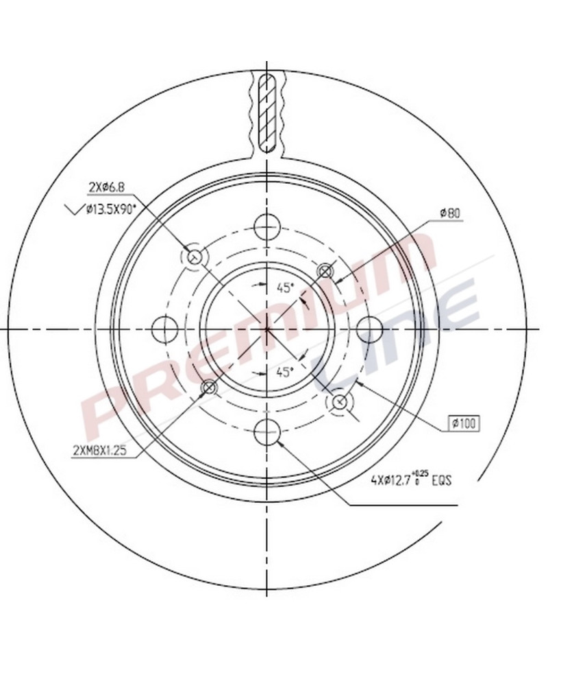 DISCO FRENO   AGILA D.253 ANT.       VENTILATO