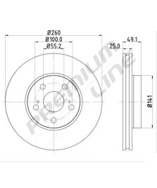 DISCO FRENO  AVENSIS DIAMETRO 260  ANTERIORE VENTILATO