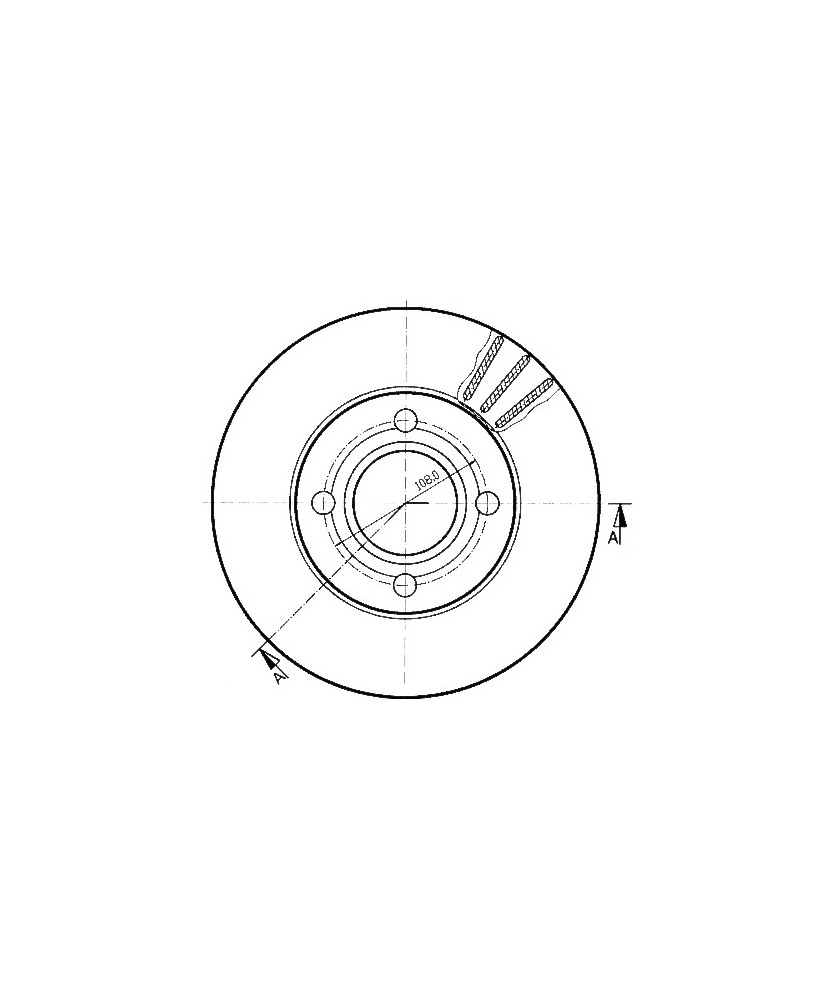 DISCHI FRENO VENTILATI  80-90 BG2272