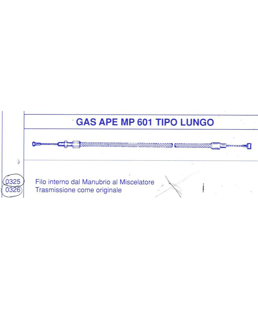 TRASMISSIOME GAS APE MP 601