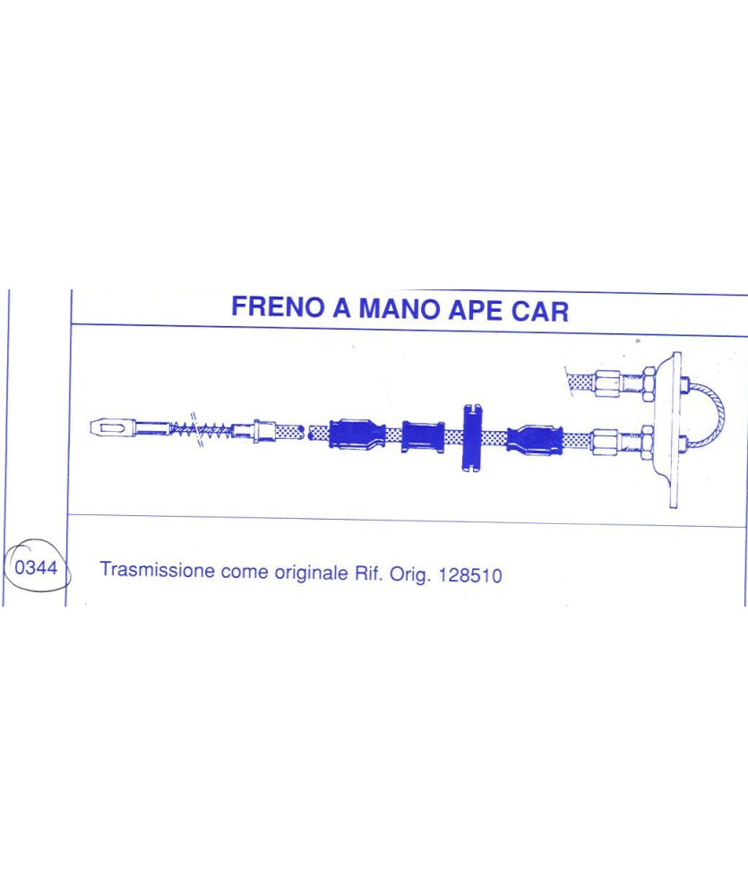 TRASMISSIONE FRENO A MANO APE CAR