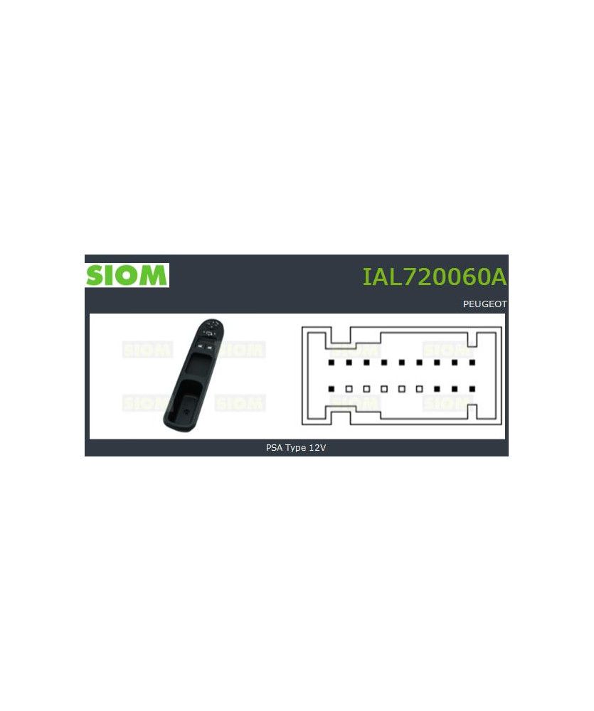 INTERRUTTORI ALZAVETRO SX PEUT 207