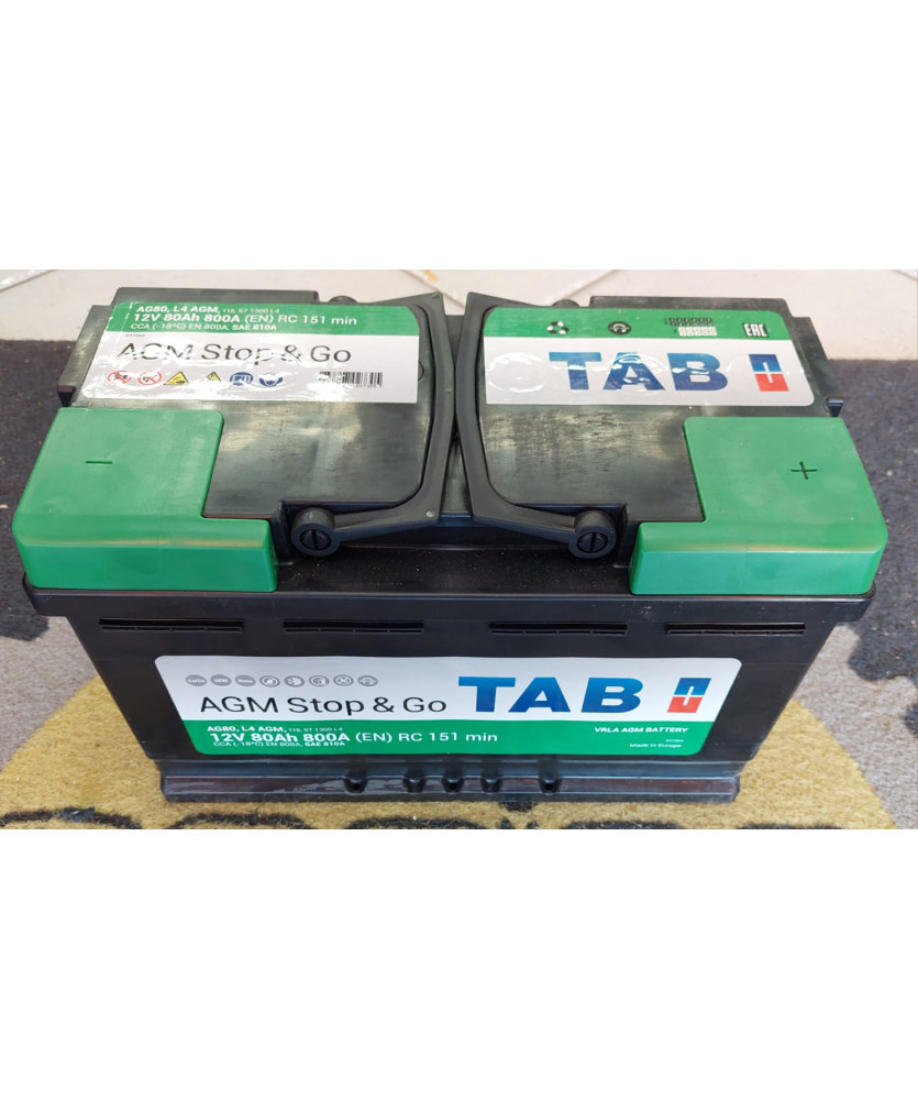 BATTERIA START&STOP AGM 80 AH POS DESTRA 315X175X190 800