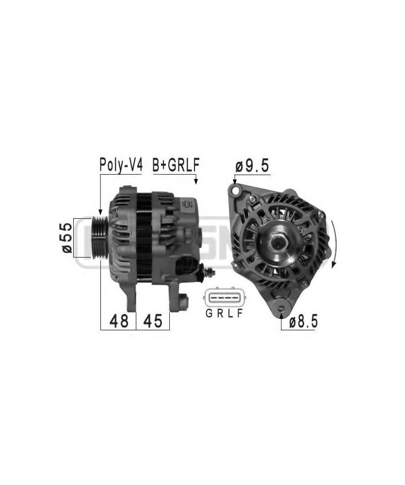 ALTERNATORE-  451--TT BENZINA-800-1 800-1000CC_