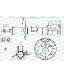 AMMORTIZZATORE ANTERIORE DX GAS PANDA   0.9/1.2/ 1.3D MJ