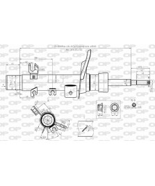 AMMORTIZZATORE ANTERIORE DESTRO   C3 II -3