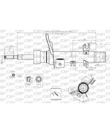 AMMORTIZZATORE ANTERIORE SINISTRO C3/DS3