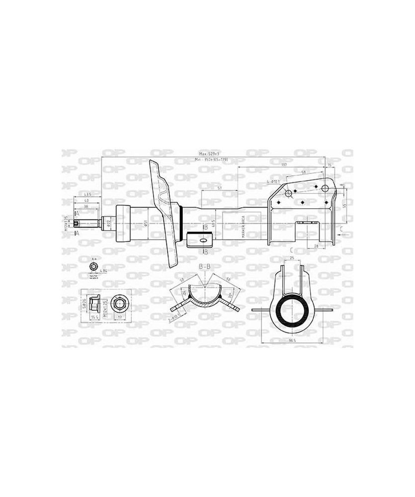 AMMORTIZZATORE ANTERIORE GAS DELTA 1.6MJ2008--