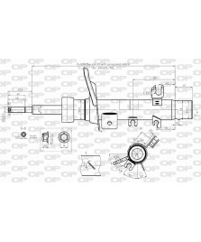 AMMORTIZZATORE ANTERIORE SINISTRO C3-C4-DS3