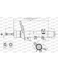 AMMORTIZZATORE ANTERIORE SX 208 I