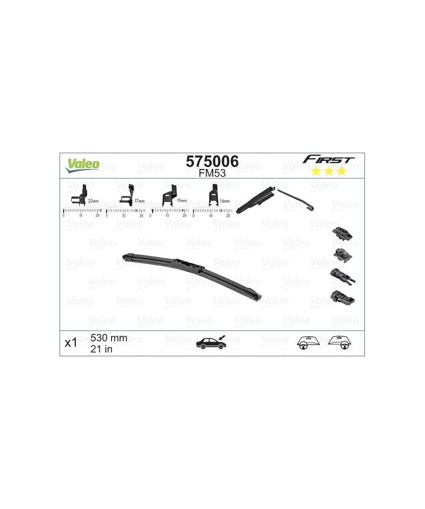 SPAZZOLA TERGI FLAT CONNECTION 530mm