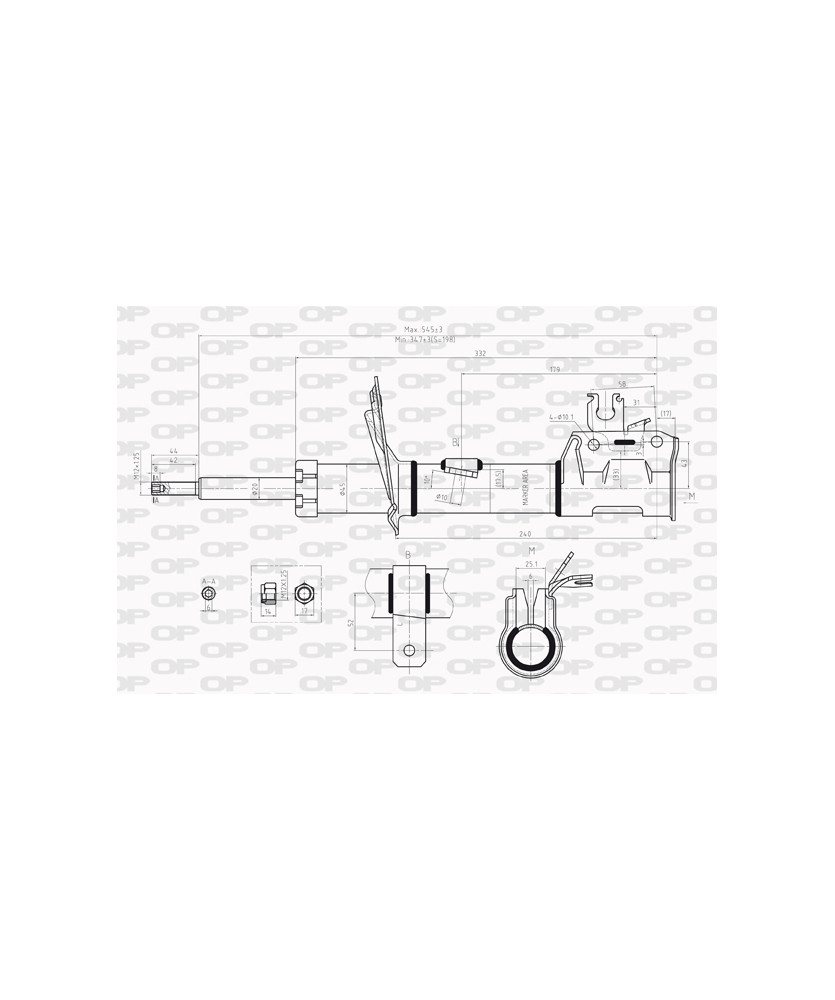 AMMORTIZZATORE ANTERIORE SX               PANDA VAN (169) 1.3 MJ