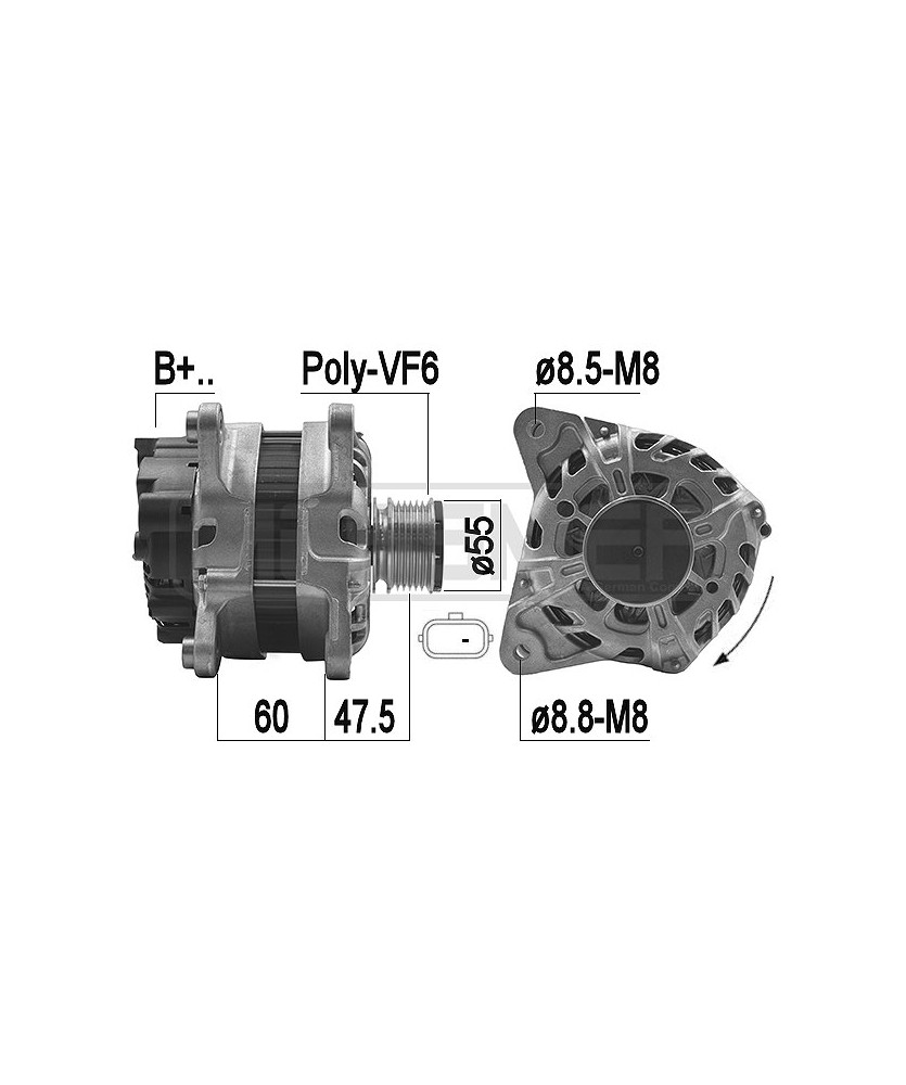 ALTERNATORE - DACIA LOGAN  LOGAN MCV REAREN 120 A