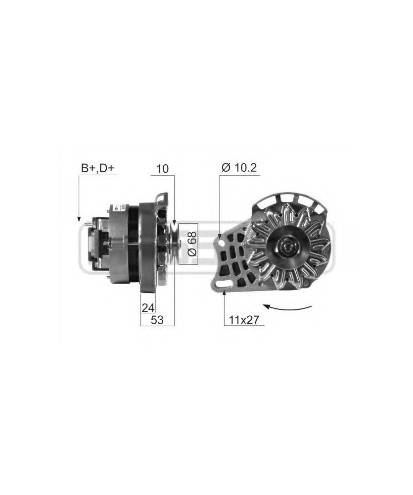 ALT MARELLI 63321165 12V 55Amp PV1       ALTERNATORE 14V 55AH -CINQUECENTO