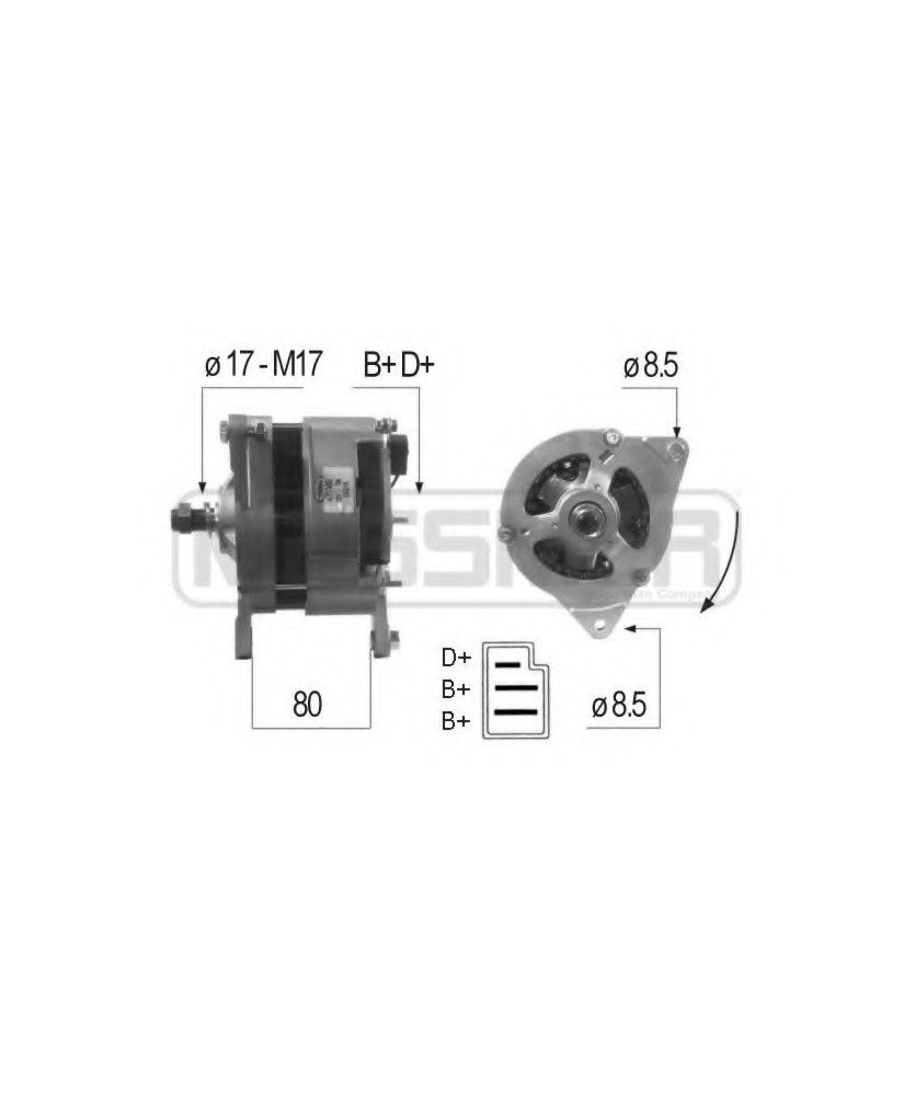 ALT. 14V 65A  MONTEGO RANG     100 200 400