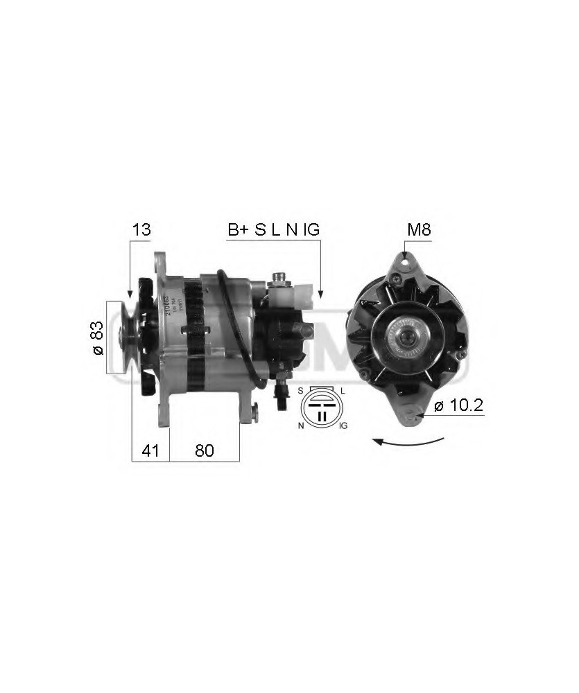 ALTERN.  ASTRA F 12V-70A