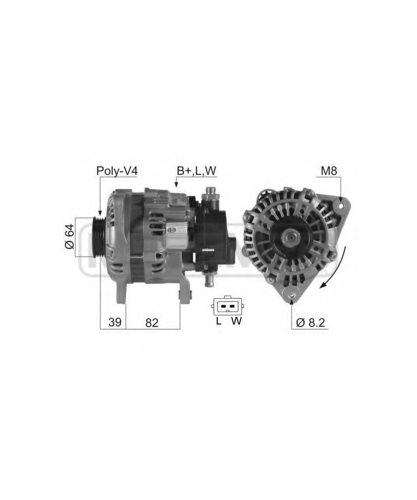 ALTERNATORE  TRANSIT 95AMP C/POMPA