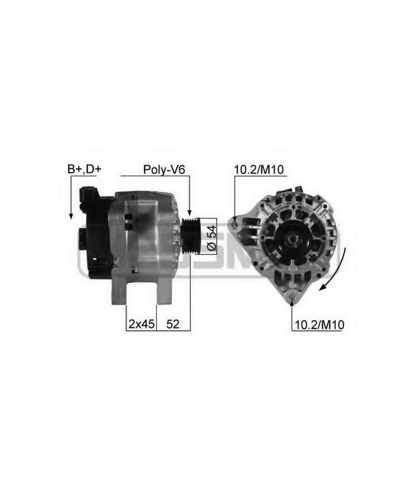 ALT. - 12V 90A - CITRO N - BERLINGO      ALTERNATORE 12V 90AH BERLINGO/C5/HDI.