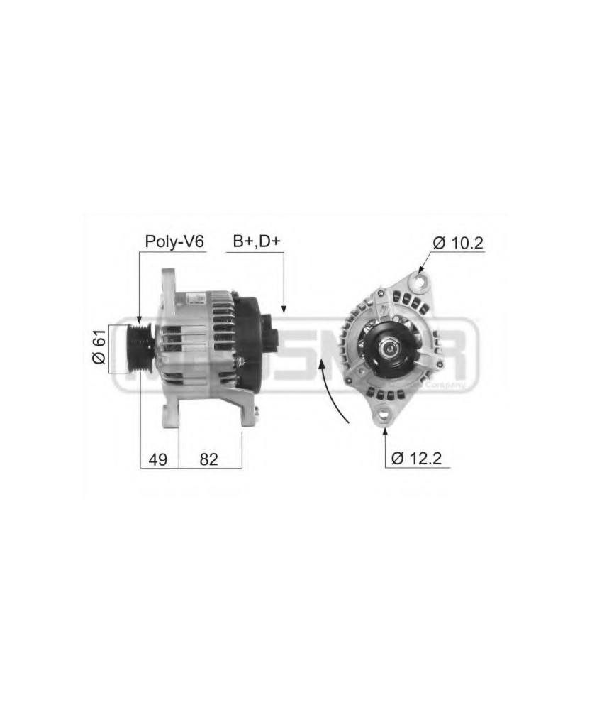 ALT. - 12V 85A -  - PALIO