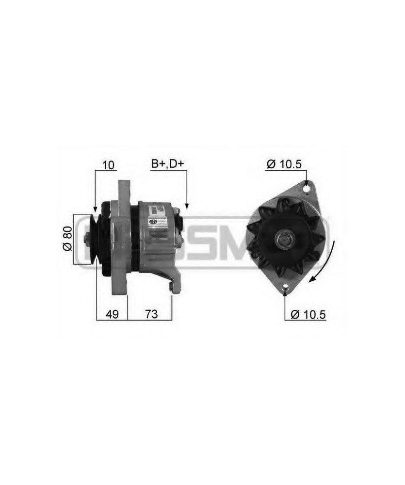 ALT. 14V 33A  127 128 FIORINO        ZASTAVA 101