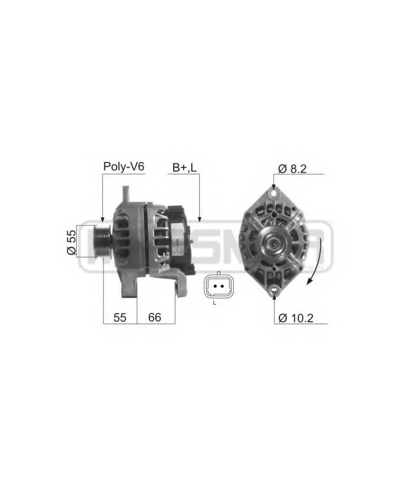 ALTERNATORE - 12V 75A RENAULT - CLIO IICRENAULT - CLIO II 1.9DS  97  03 - MEGANC