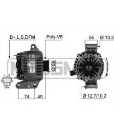 ALTERNATORE  MONDEO III 1.8BZ 124AH* *                 2.0 TDCI 2003--- 2010