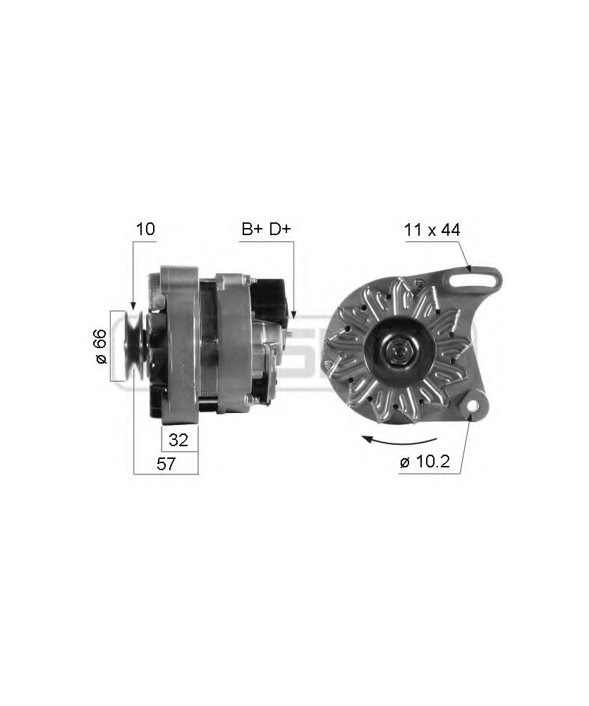 ALTERNATORE  UNO-PANDA-Y10 FIRE 45A